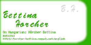 bettina horcher business card