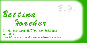 bettina horcher business card